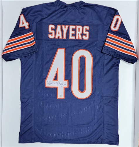 GALE SAYERS SIGNED CUSTOM BEARS REPLICA JERSEY  - PSA