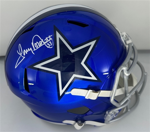 TONY DORSET SIGNED FULL SIZE REPLICA COWBOYS FLASH SPEED HELMET - JSA