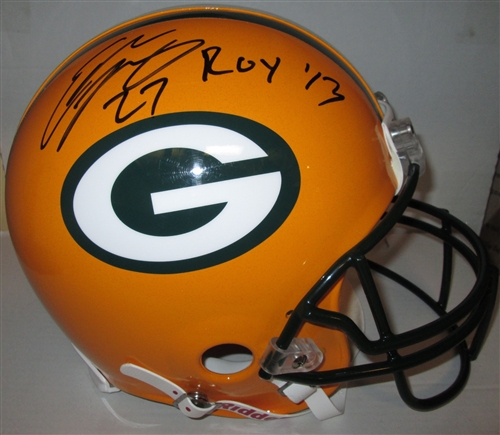 EDDIE LACY SIGNED PACKERS PRO LINE HELMET W/ ROY '13