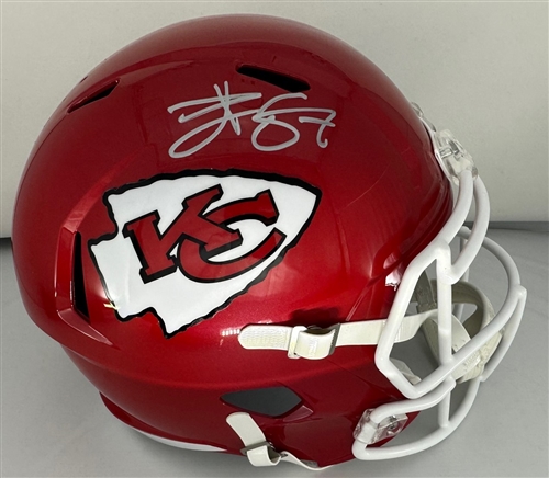 TRAVIS KELCE SIGNED FULL SIZE CHIEFS REPLICA HELMET - BAS