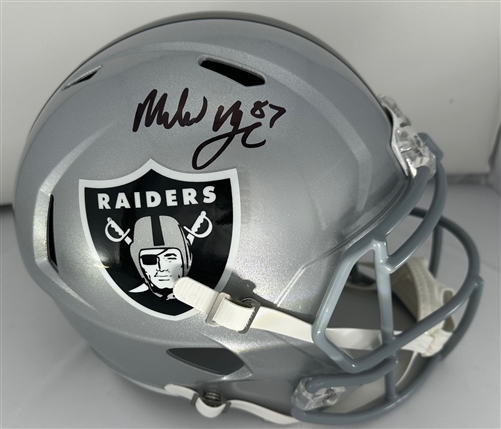 MICHAEL MAYER SIGNED FULL SIZE RAIDERS REPLICA SPEED HELMET - BAS