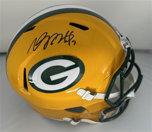 DAVANTE ADAMS SIGNED FULL SIZE PACKERS REPLICA SPEED HELMET - BAS