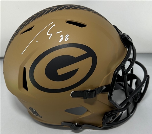 LUKE MUSGRAVE SIGNED FULL SIZE PACKERS SALUTE REPLICA SPEED HELMET - JSA