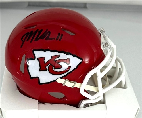 MARQUEZ VALDES-SCANTLING SIGNED CHIEFS SB LVII LOGO SPEED MINI HELMET