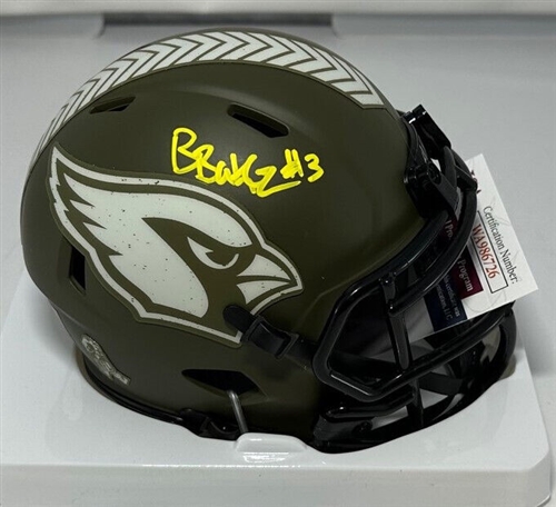 BUDDA BAKER SIGNED RIDDELL CARDINALS SALUTE SPEED MINI HELMET - JSA