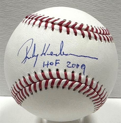 RICKEY HENDERSON SIGNED OFFICIAL MLB BASEBALL W/ HOF - ATHLETICS - JSA