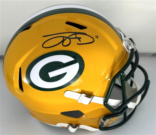 JAYDEN REED SIGNED FULL SIZE PACKERS REPLICA SPEED HELMET - JSA