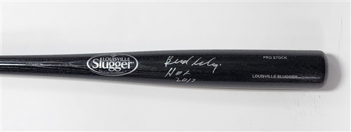 BUD SELIG SIGNED LOUISVILLE SLUGGER BLACK BAT W/ HOF - BREWERS - JSA