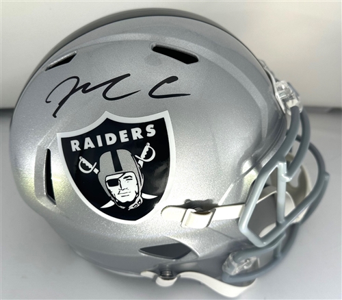 MAXX CROSBY SIGNED FULL SIZE RAIDERS REPLICA SPEED HELMET - FAN