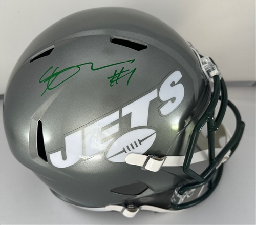 SAUCE GARDNER SIGNED FULL SIZE JETS FLASH REPLICA SPEED HELMET - BAS