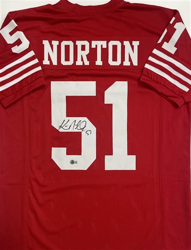 KEN NORTON JR SIGNED CUSTOM REPLICA SF 49ERS JERSEY - BAS