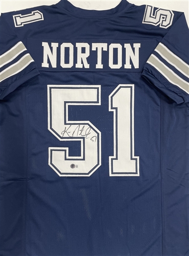 KEN NORTON JR SIGNED CUSTOM REPLICA COWBOYS JERSEY - BAS