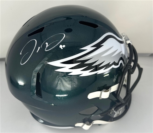 JORDAN DAVIS SIGNED FULL SIZE EAGLES REPLICA SPEED HELMET - BAS