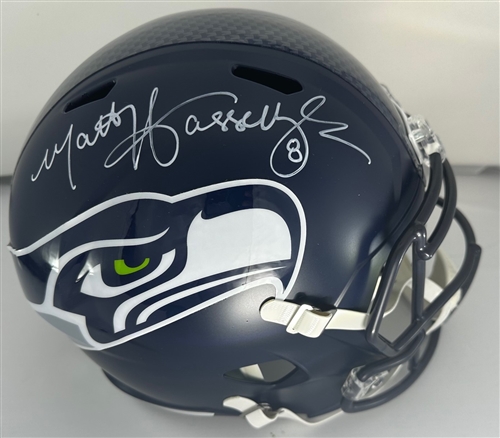 MATT HASSELBECK SIGNED FULL SIZE SEAHAWKS REPLICA SPEED HELMET - BAS