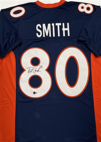 ROD SMITH SIGNED CUSTOM REPLICA BRONCOS JERSEY - BAS