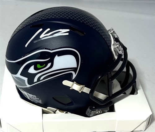 KENNETH WALKER SIGNED SEAHAWKS SPEED MINI HELMET - BAS