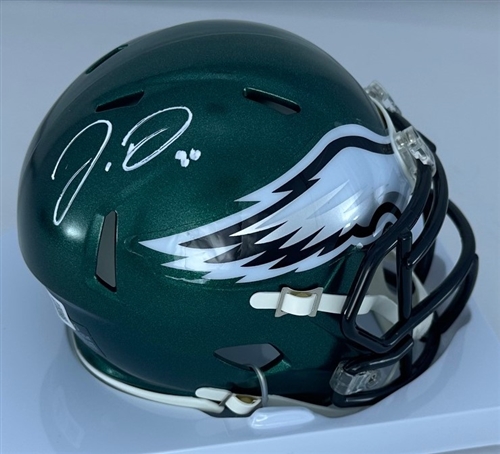 JORDAN DAVIS SIGNED EAGLES SPEED MINI HELMET - BAS