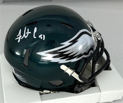 FLETCHER COX SIGNED EAGLES SPEED MINI HELMET - BAS