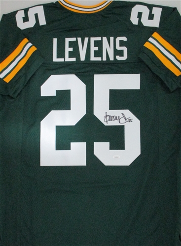 DORSEY LEVENS SIGNED CUSTOM REPLICA PACKERS GREEN JERSEY - JSA