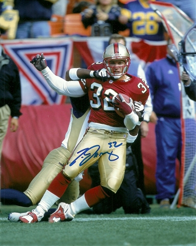 TRAVIS JERVEY SIGNED 8X10 49ERS PHOTO #7