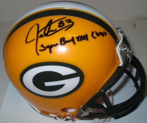 JEFF THOMASON SIGNED PACKERS MINI HELMET W/ SB XXXI