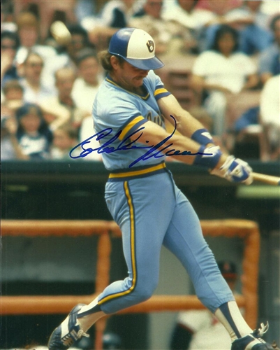 CHARLIE MOORE SIGNED 8X10 BREWERS PHOTO #4