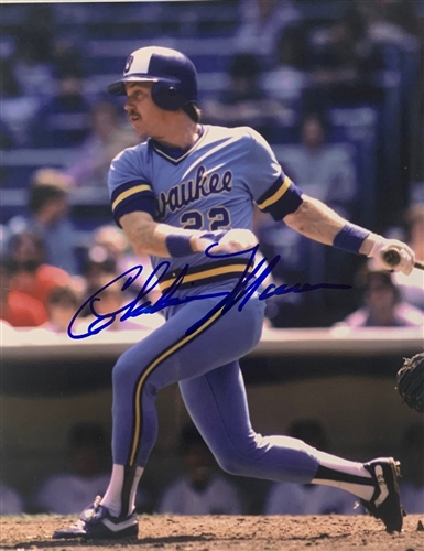 CHARLIE MOORE SIGNED 8X10 BREWERS PHOTO #6