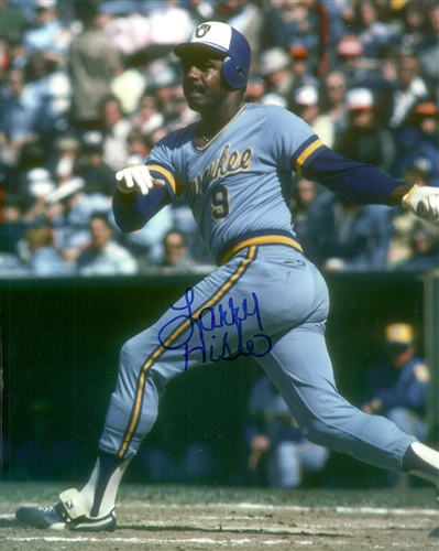 LARRY HISLE SIGNED 8X10 BREWERS PHOTO #6