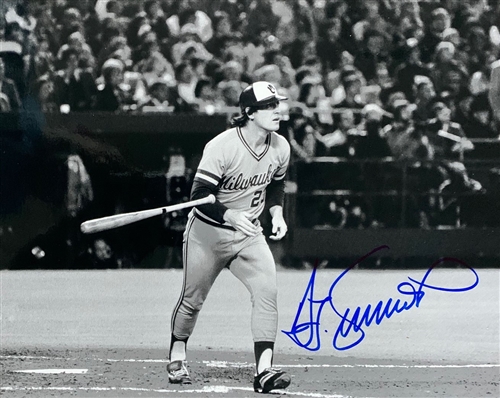 TED SIMMONS SIGNED 8X10 BREWERS PHOTO #5