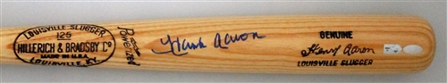 HANK AARON SIGNED LOUISVILLE SLUGGER GAME MODEL BAT - STEINER