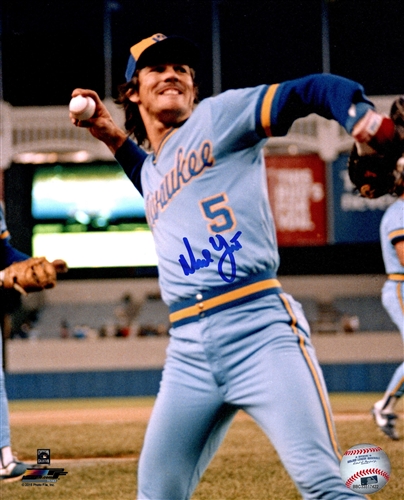 NED YOST SIGNED 8X10 BREWERS PHOTO #8