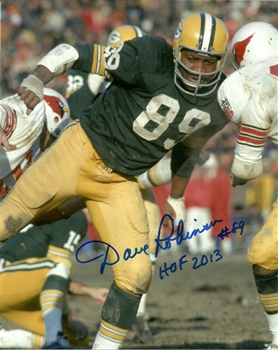 DAVE ROBINSON SIGNED 8X10 PACKERS PHOTO #3 W/ HOF