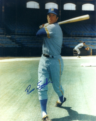 RUSS SNYDER SIGNED 8X10 BREWERS PHOTO #2