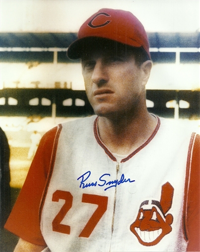 RUSS SNYDER SIGNED 8X10 INDIANS PHOTO #4