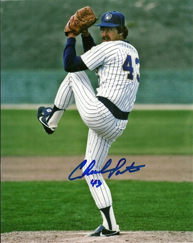 CHUCK PORTER SIGNED 8X10 BREWERS PHOTO #1