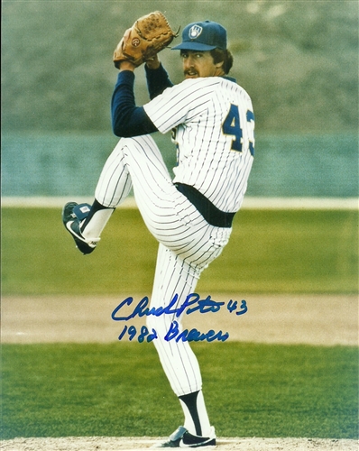 CHUCK PORTER SIGNED 8X10 BREWERS PHOTO #1 W/ '82 BREWERS