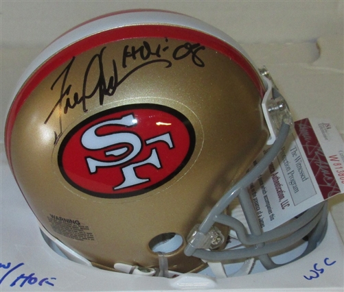 FRED DEAN SIGNED 49ers MINI HELMET