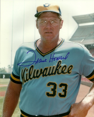 FRANK HOWARD SIGNED 8X10 BREWERS PHOTO #1