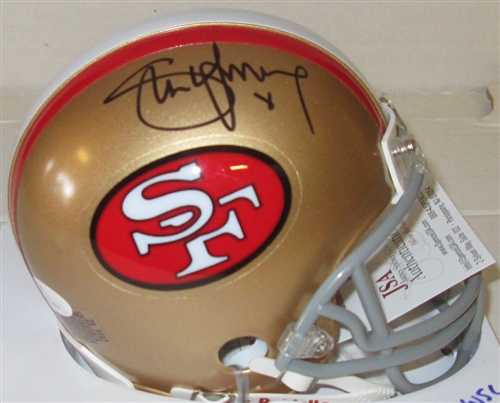 STEVE YOUNG SIGNED 49ers MINI HELMET JSA