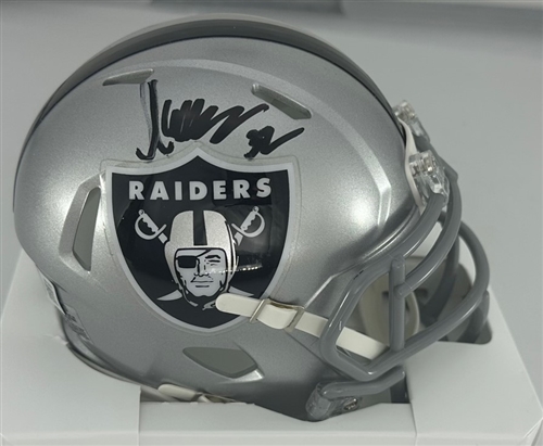 MARCUS ALLEN SIGNED RAIDERS SPEED MINI HELMET - BAS