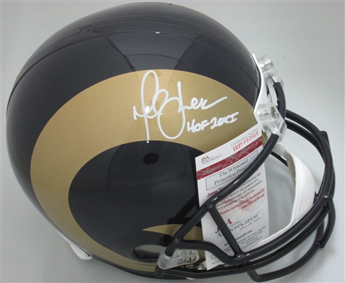 MARSHALL FAULK SIGNED FULL SIZE REPLICA RAMS HELMET - JSA