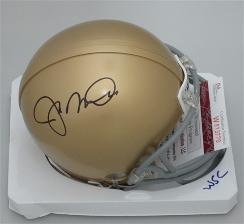 JOE MONTANA SIGNED NOTRE DAME MINI HELMET - JSA