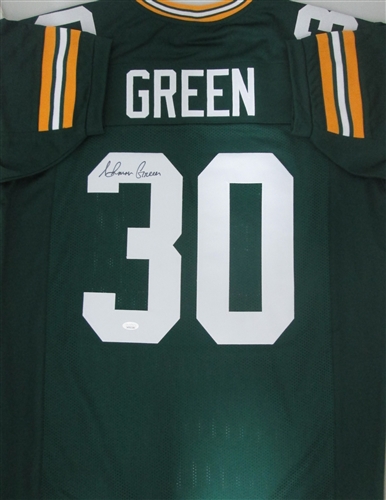 AHMAN GREEN SIGNED CUSTOM REPLICA PACKERS GREEN JERSEY - JSA