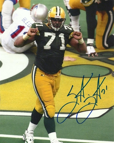 SANTANA DOTSON SIGNED 8X10 PACKERS PHOTO #1