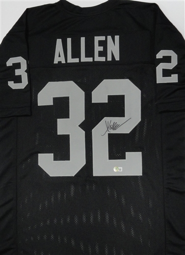 MARCUS ALLEN SIGNED CUSTOM BLACK RAIDERS JERSEY - BAS