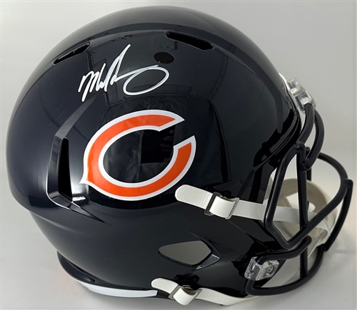 MIKE SINGLETARY SIGNED FULL SIZE BEARS REPLICA SPEED HELMET - BAS