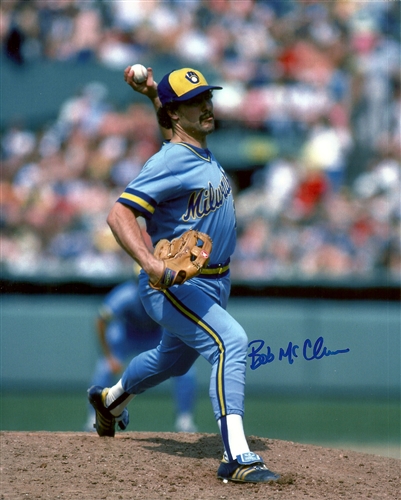 BOB McCLURE SIGNED 8X10 BREWERS PHOTO #4