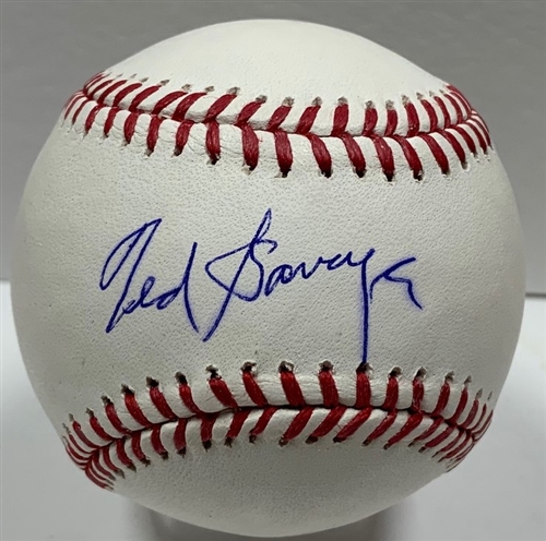 TED SAVAGE SIGNED OFFICIAL MLB BASEBALL - BREWERS