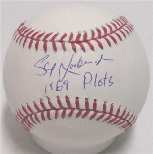 SKIP LOCKWOOD SIGNED OFFICIAL MLB BASEBALL W/ 1969 PILOTS