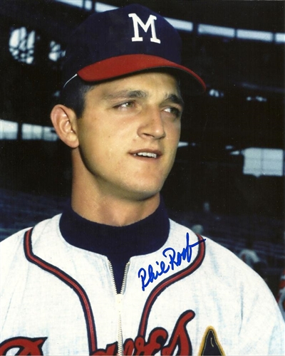 PHIL ROOF SIGNED 8X10 MILW BRAVES PHOTO #2